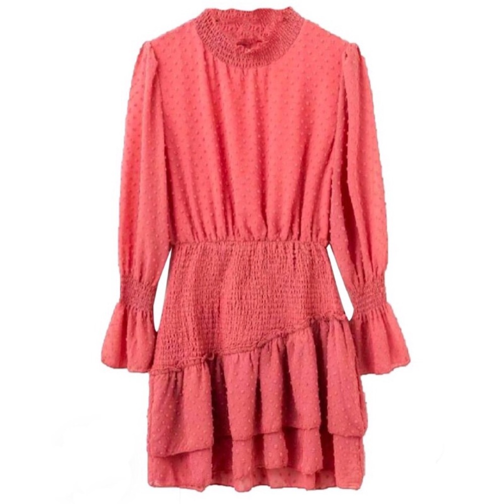 Goodnight Macaroon Inca Ruched Frilled Mini Dress - Picture 2 of 7